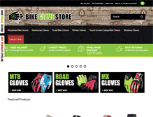 Tablet Screenshot of bikeglovestore.com